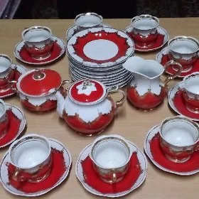 Serwiz gyzyl çaýylan,сервиз по