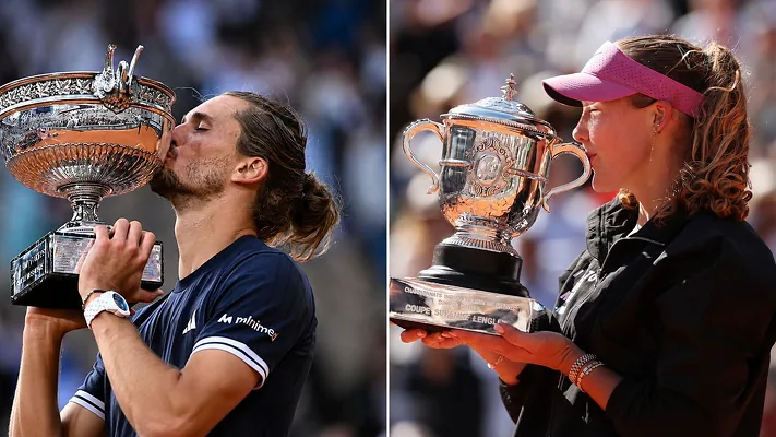 Зверев и Андреева впервые выиграли титулы «Большого шлема» на Roland Garros