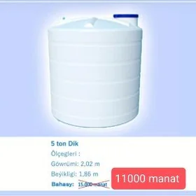 Ak kent suw bocka 5 ton 
