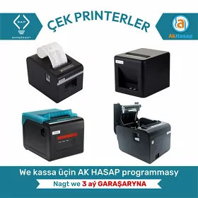 AKHASAP KASSA APARAT BARKOD SKANER CEK PRINTER
