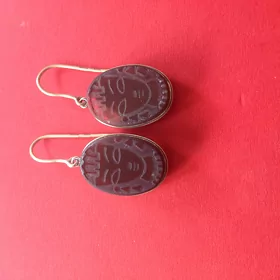 Серьги серебряные с ониксом