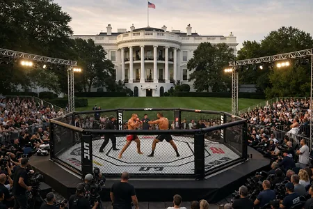 Ak tamda UFC söweşleri geçiriler: ABŞ-da kazyýet ýaryşy makullady