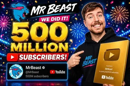 MrBeast стал первым блогером с 500 миллионами подписчиков на YouTube