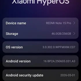 Redmi pro not 15