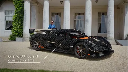 Koenigsegg-iň Lego kubiklerinden ýasalan nusgasy sagatda 111 km tizlige çykdy