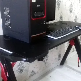 *KOMPYUTER KOMPLEKT + RGB/LED STOLY KARBON BILEN*