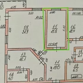 1kom, 18m², polelitnyý jaý