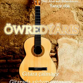 Gitara öwretýäris
