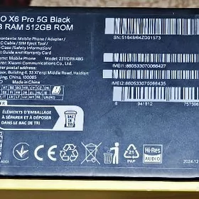 Poco x6 pro 5g  12/512