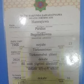 Хемраева Парахат.